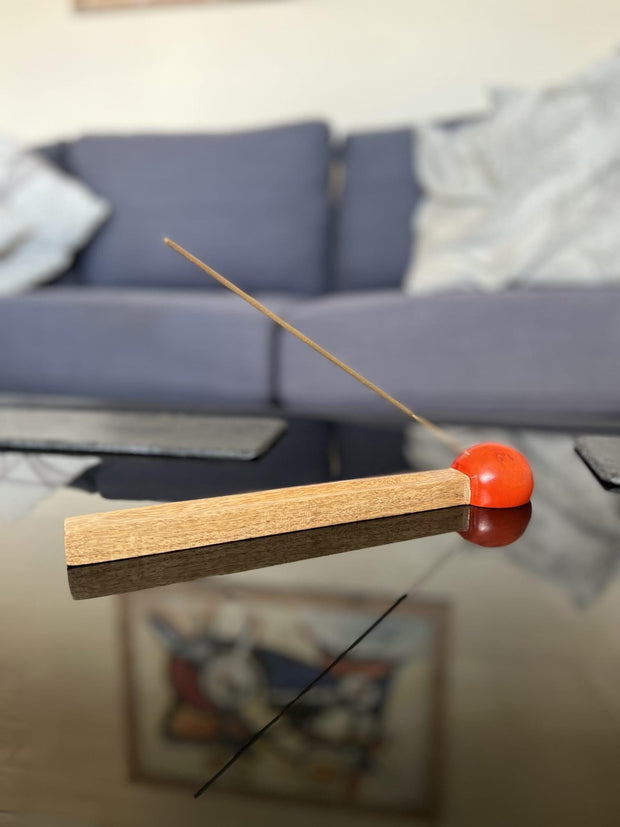MANGO WOOD MATCHSTICK INCENSE HOLDER - {{ ecool-designs }}