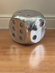 LARGE RECYCLED ALUMINIUM DICE TEA LIGHT HOLDER - {{ ecool-designs }}