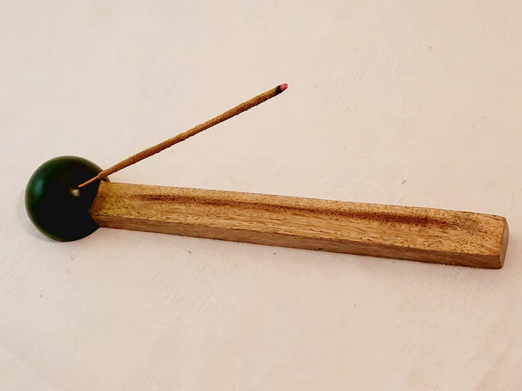 mango wood matchstick incense stick holder