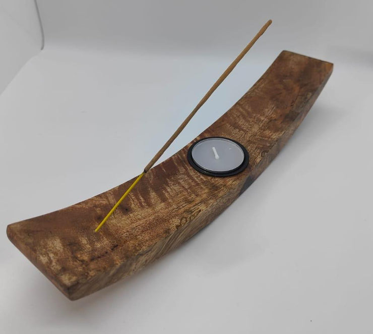 Wooden tea light Incense stick Holder