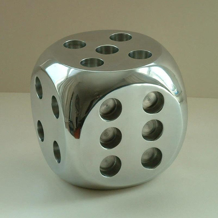 Large Aluminium Dice Tea light